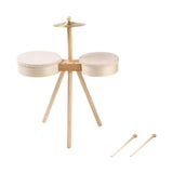 Maxbell Small Drum Set Music Practice Wooden Sensory Toys Educational Percussion Toy Without Pedal Drum