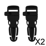 Maxbell 2x2pcs Plastic Backpack Chest Webbing strap Adjuster Buckle+ whistle