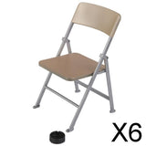Maxbell 6x1/6 Scale Mini Folding Chair with Ashtray for Dolls Action Figures Gold