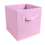 Maxbell Fabric Storage Cube Clothes Shoes Open Storage Bin for Kid's Room Study Desk pink