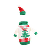 Wine Bottle Cover Holiday Accessories Decorative Dinner Table Decor with Hat Christmas Tree