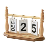Maxbell Desk Calendar Ideal Gift Small Standing Flip Calendar for School Home Office Khaki