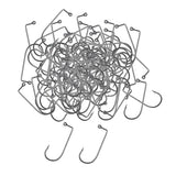Maxbell 100pcs Worm Fishing Hooks Carbon Steel Jig Barbed Hook for Big Fish 01