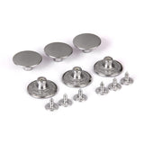 Maxbell 20xJeans Glossy Buttons Hammer on 20mm Pack of 6 Sets Silver