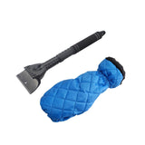 Maxbell Retractable Car Windshield Ice Scraper with Glove  for Winter Blue Glove