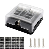 Maxbell 6-Way Blade Fuse Box 32V LED Illuminated Automotive Fuse Block for Car Boat Marine Trike with LED Indicator Light Kit - Aladdin Shoppers