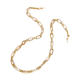 Maxbell Glasses Chain Holder Acrylic Sunglasses Lanyard for Office Photo Props Beach Beige white