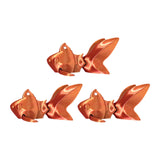 3D Printed Fish Statue Decor Decorative Figurine for Desk Office Centerpiece Red Gold