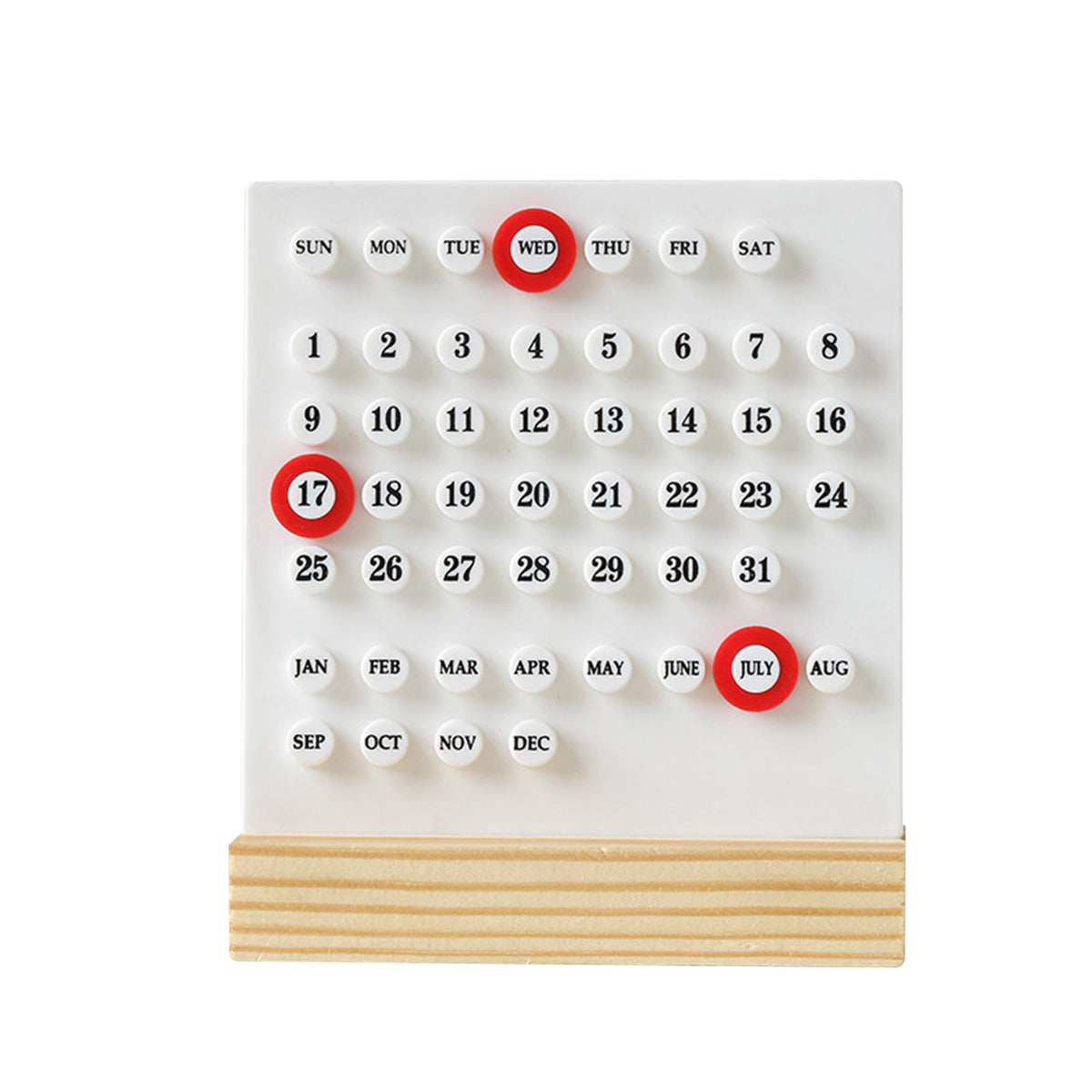 Maxbell Perpetual Calendar Reusable Mini Desk Calendar for Home Accessories Office