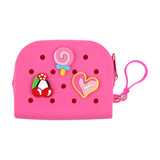 Silicone Beach Hole Bag Stylish Portable Beach Hole Bag for Party Traveling Beach Rose