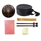 Maxbell Steel Drum Musical Instrument Hand Pan Drum for New Year's Gift Concert Yoga Bronze