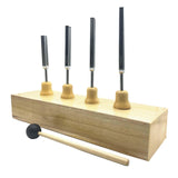 Maxbell 4Pcs Tuning Fork Set for Yoga Tuner Forks for Singing Practice Classroom Use style B