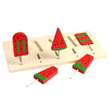 Maxbell Kids Wooden Ice Cream Toy Watermelon Ice Lolly Set for Age 3 4 5 6 Years Old