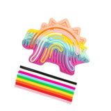 Maxbell Sensory Activity Board Dinosaur Pattern Travel Toy for Plane for 3+ Year Old Iridescent dinosaur