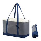 Maxbell Reusable Grocery Bag with Handles Foldable for Supermarket Groceries Outdoor Gray