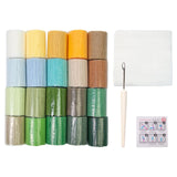 Maxbell 20 Pieces Latch Hook Kits Crocheting Rug Yarn Cushion Cover Needlecraft Yarn C