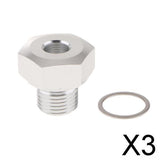 Maxbell 3xOil Fuel Pressure Sensor Adapter M16X1.5 to 1/8 NPT for GM LS Engine