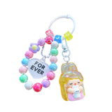 Maxbell Bunny Girl Key Chain Party Favors Bag Pendant for Lovers Girls Birthday Gift Yellow