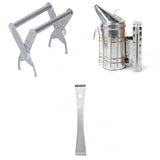 Maxbell Stainless Steel Bee Hive Smoker + Bee Hive Frame Holder Lifter Grip + hive tool