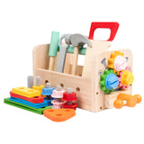 Wooden Tool Set Role Play Tool Box Toys for Children Toddlers Birthday Gifts