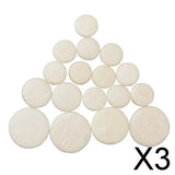 Maxbell 3xClarinet Pads Bb Key 17pcs Ivory