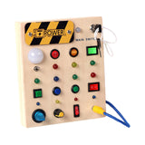 Maxbell Circuit Busy Board with Lights Switch Sensory Toy for Preschool Holiday Gifts A