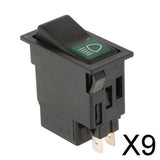 Maxbell 9xAutomobile Truck Car Vehicle Engineering Rocker Button One Gear 2 Pin Switch