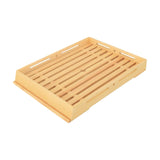 Maxbell Wood Bread Board Sturdy Convenient Bread Cutting Board for Kitchen Cafe Shop Dark Color