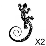 Maxbell 2xMetal Gecko Lizard Wall Decor Hanging Iron Lizard for Living Room Yard