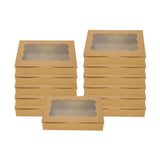 Maxbell 12 Pieces Small Treat Boxes Portable Pastry Box for Valentine Home Cake Shop brown