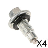 Maxbell 4xMagnetic Oil Pan Drain Plug Bolt & Gasket for Chevy Tahoe