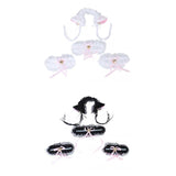 Maxbell 2 Set Fancy Dress Cat Maid Cosplay Set Ears Headband Collar Cuffs Party Costume