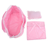 Lovely Dotted Doll Sleeping Bag Set for 26-28cm Dolls Accessories Pink