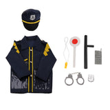 Maxbell Children Police Man Role Play Costume Halloween Cosplay Set 8 Pieces
