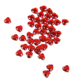 Maxbell 4x400 Pieces 8mm Heart Rhinestone Embellishment Wedding Decoration Red