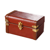 Maxbell 1/12 Scale Miniature Suitcase Wooden Furniture for Bedroom Living Room Decor Red Brown