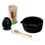 Maxbell 5 Pieces Matcha Set Japanese Tea Making for Friends Tea Lovers Holiday Gifts Black
