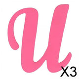Maxbell 3xLetter Charm for Beach Bag Handbag Decor Women Modern Buckle Holes Bag Charm