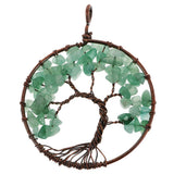 Maxbell Tree of Life Pendant Vintage Copper Wire Wrapped Gemstone Charms Green - Aladdin Shoppers