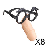 Maxbell 8xPlastic Penis Willy Fun Glasses Frame Hen Party Hen Night Accessory