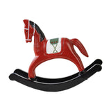 Maxbell Rocking Horse Statue Multifunction Ornament for Housewarming Office red