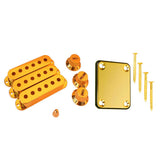 Maxbell Guitar Pickup Cover Knob Switch Tip + Neck Plate Screw for Electric Guitar