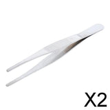 Maxbell 2xStainless Steel Tweezers 12.5 cm / 5 inch for Chemistry Experiment