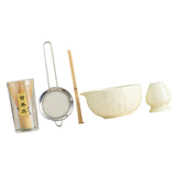 Maxbell 5x Matcha Set Bamboo Spoon Sifter Handcrafted Portable Japanese Matcha Whisk Beige