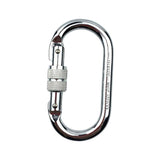 Maxbell Rock Climbing Carabiner Alloy Locking Clip Lock Connector for Caving Silver - Aladdin Shoppers