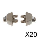 Maxbell 20x2 Pieces Inner Sun Visor Hook Clips for Audi A6 C6 VW Passat Polo Beige