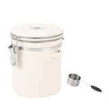Maxbell Coffee Canister Airtight with Measuring Spoon Coffee Lovers Gifts Sealed Jug white 1.5L