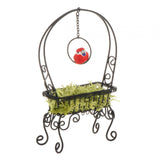 Maxbell 1/12 Dollhouse Metal Flower Rack Miniature Delicate Multifunctional Ornament Black