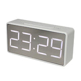 Maxbell Led Digital Alarm Clock USB Port/Battery Operated Alarm Clocks Bedside White