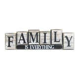 Maxbell Wood Family Sign Tabletop Decor Rustic Freestanding for Bedroom Mantle Decor